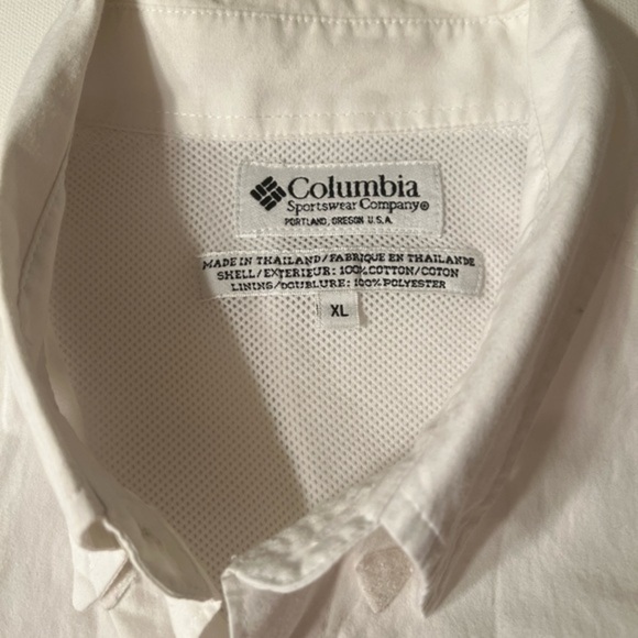 Men's Columbia PFG‎ Performance Fishing Gear Shirt White Cotton Size XL!! (D) - Picture 2 of 4